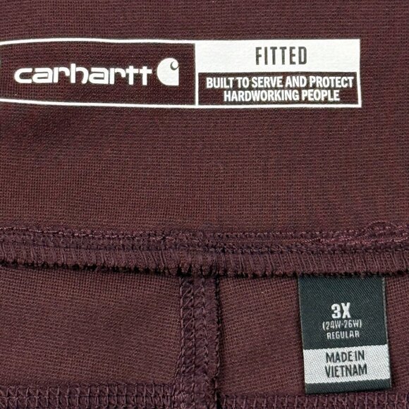 Carhartt Womens Force Fitted Lightweight Burgundy Utility Legging 3X 24W-26W NWT - Picture 7 of 12